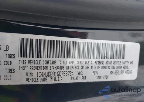 2016 Jeep Compass Sport из США, поврежденный, VIN 1C4NJDBB1GD756724